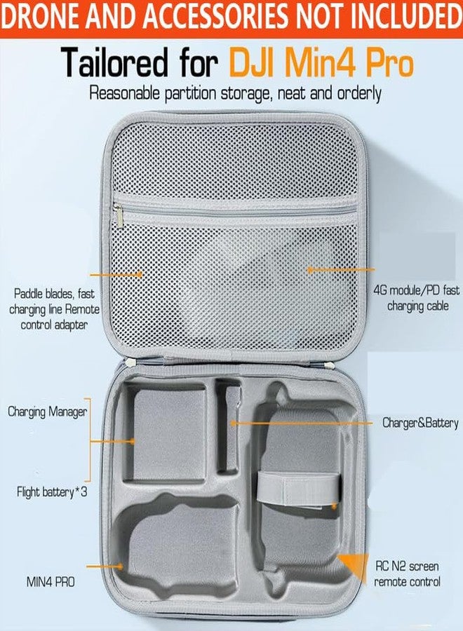 Zorbes Carrying Case for DJI Mini 4 Pro, Mini 4 Pro RC 2 Case, Storage Case for DJI Mini 4 Pro Accessories with Shoulder Strap, Portable Travel Case for DJI Mini 4 Pro and DJI RC 2 Controller Accessories Bag - Image 2